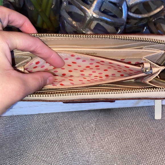 Pre owned Kate Spade Continental beige Wallet Leather - Picture 7 of 11